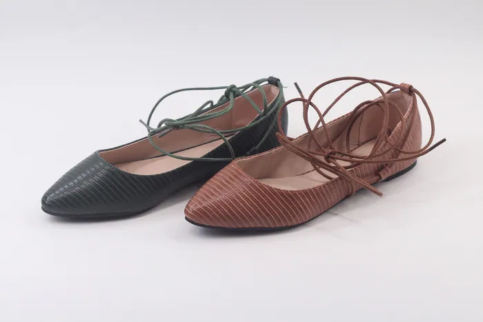 Strappy Lizardskin Ballerina ES20-603 — H.E.R